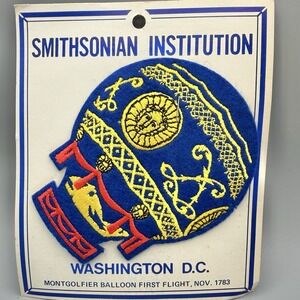 Vintage Smithsonian Institute Hot Air Balloon Embroidered Patch 4.5" Montgolfier